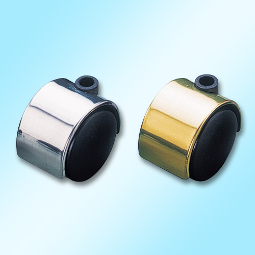 Twin-Wheel Nylon Castors (with polished chrome or brass stems)