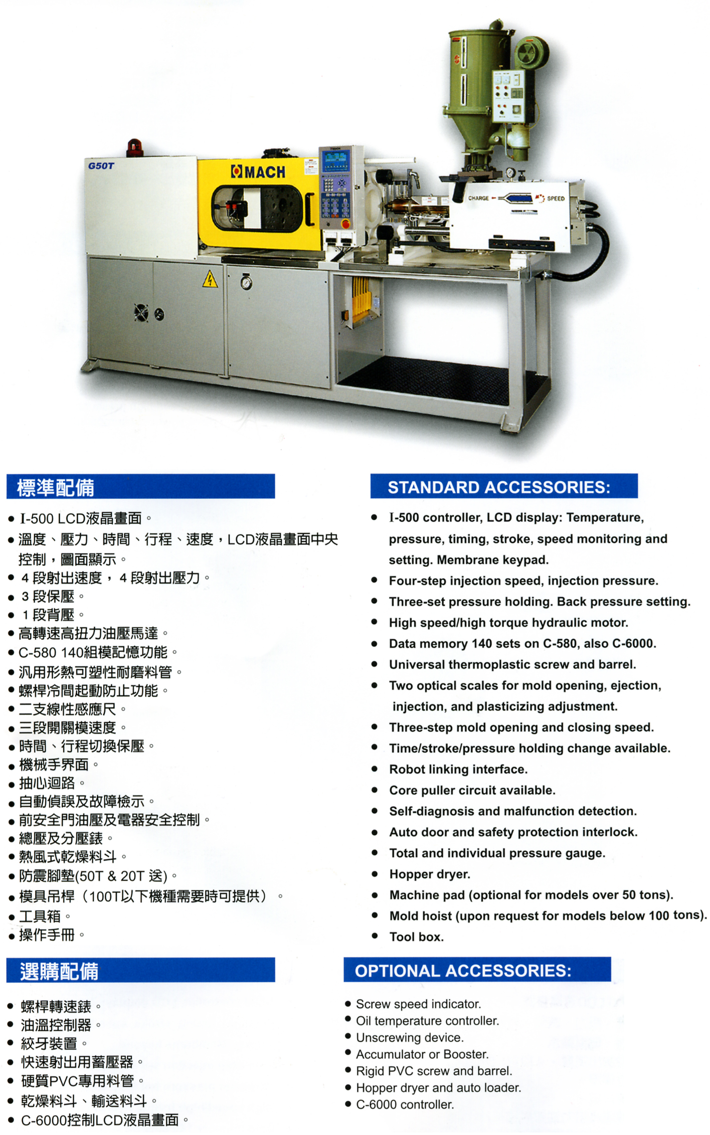 Horizontal Plastic Injection Molding Machine