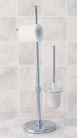 Traditional toilet brush caddy