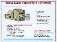 Facial tissue making machine