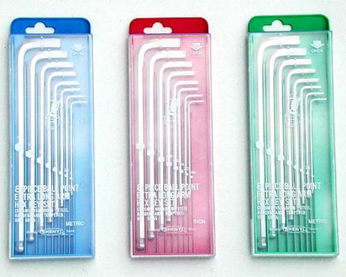 Extra Long Ball Point Hex Key Sets (Plastic Box)