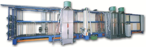 Double painting units provide highefficiency painting operations.