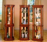 HALF ROUND CURIO CABINET, CORNER CURIO CABINET, CURIO CABINETCURIO CABINET