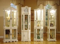 CURIO CABINET, CORNER GRANDFATHER CLOCK CABINET, CORNER CURIO CABINET, CURIO CABINET