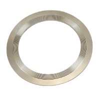 Flat serrated metal gaskets