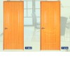 Composite teak-woodrain-lamlnated door set
