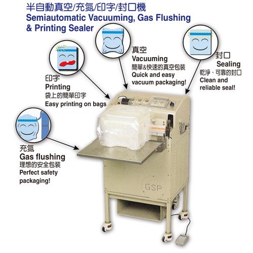 半自動真空/充氮/印字/封口機